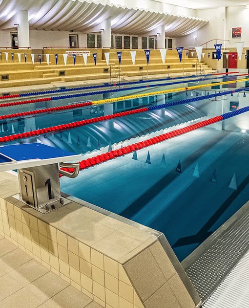 Plavecký vnitřní nerezový bazén Lázně Zlín